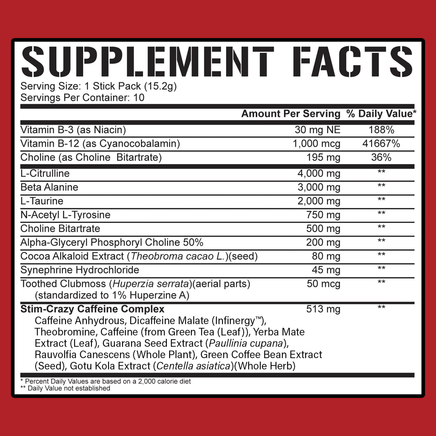 5% Nutrition 5150 Pre-Workout STICK PACKS - 10ct CITRUS MANGO