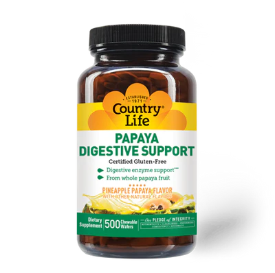 Country Life PAPAYA DIGESTIVE SUPPORT 500 Wafers
