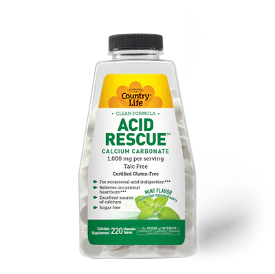 Country Life CLEAN FORMULA ACID RESCUE 220 Chewables