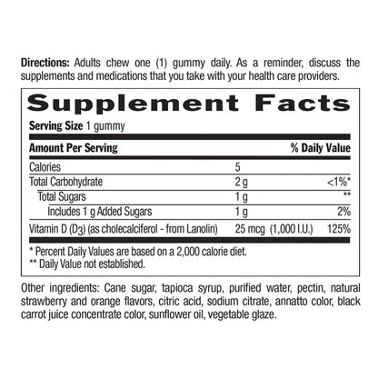 Country Life VITAMIN D3 1000IU 60 Gummies
