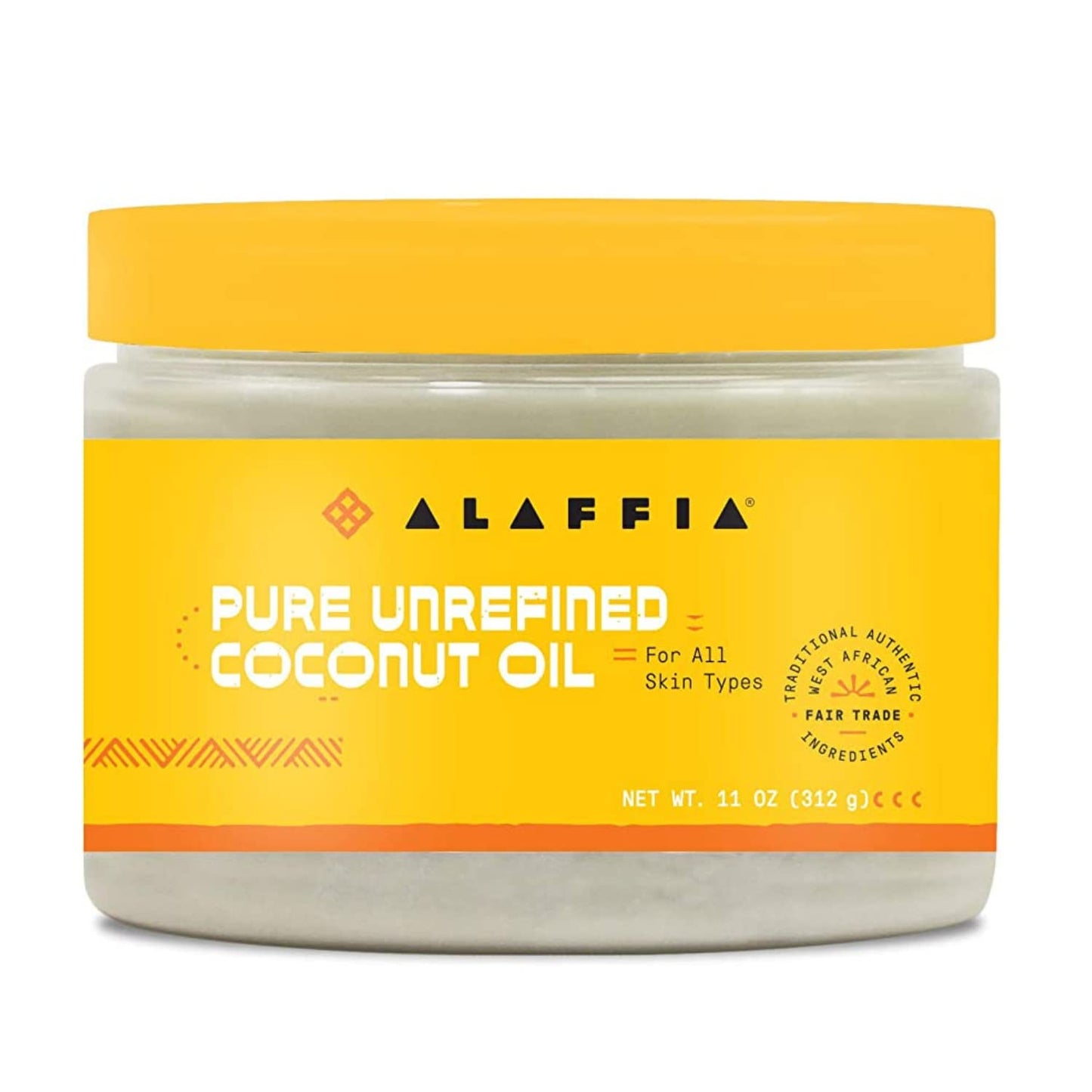 ALAFFIA Pure Unrefined COCONUT OIL - 11oz
