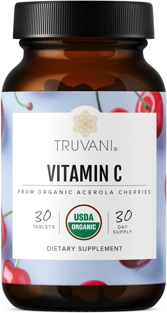 Truvani VITAMIN C From Organic Acerola Cherries 30 Tablets