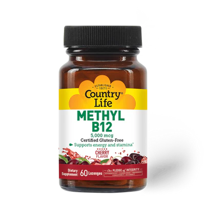 Country Life METHLY B12 5000MCG 60 Cherry Lozenges