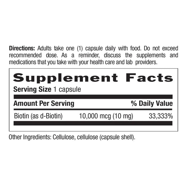 Country Life BIOTIN 10MG 120 Capsules
