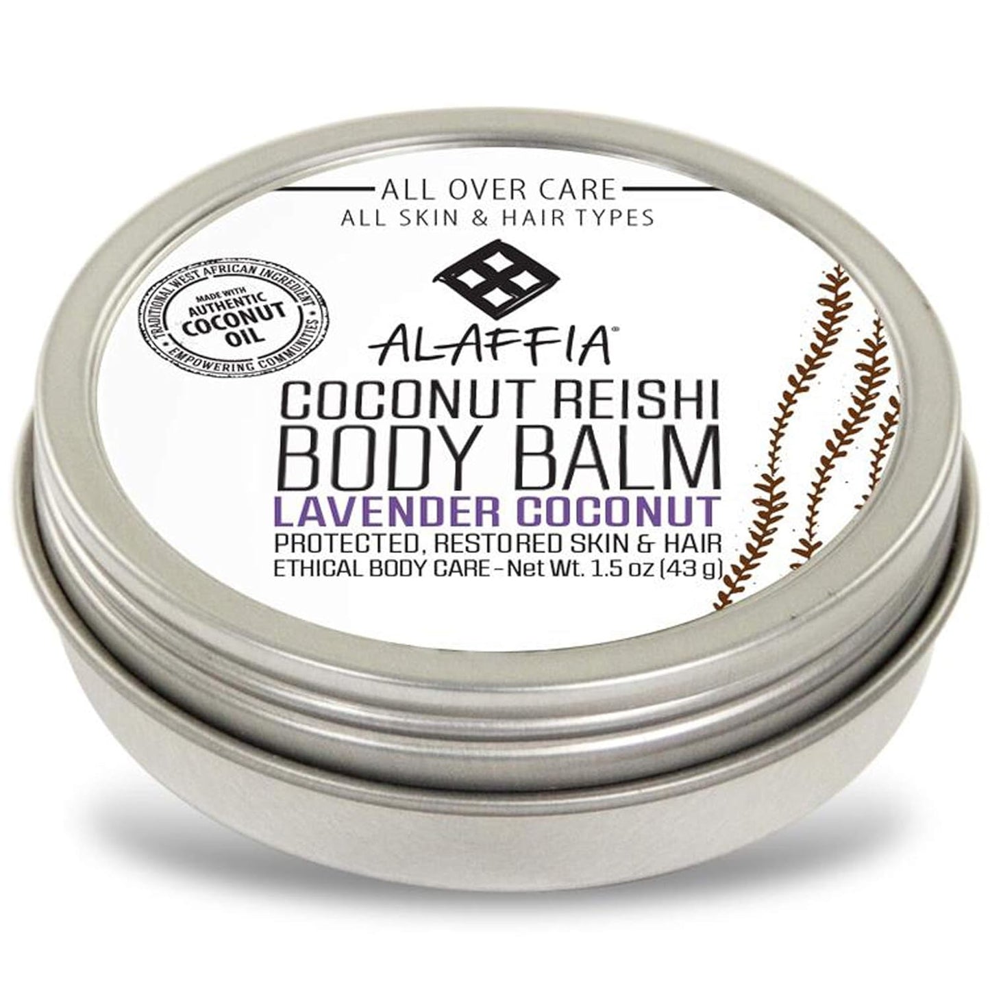 ALAFFIA HYDRATING BODY BALM LAVENDER COCONUT 1.5OZ