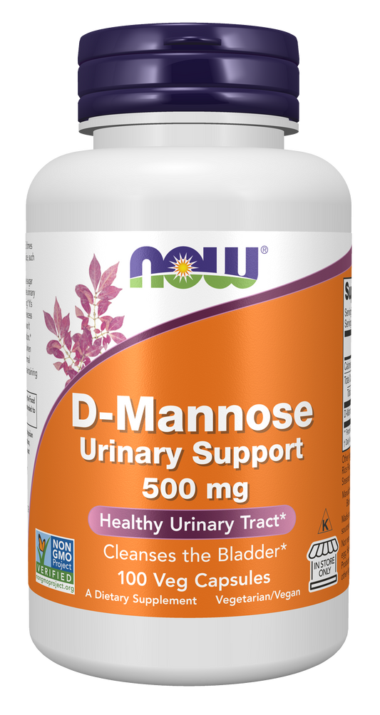 Now Foods D-MANNOSE 500mg - 100 Veg Capsules