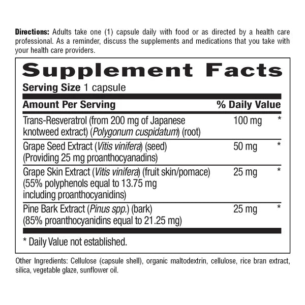 Country Life RESVERATROL PLUS 60 Capsules