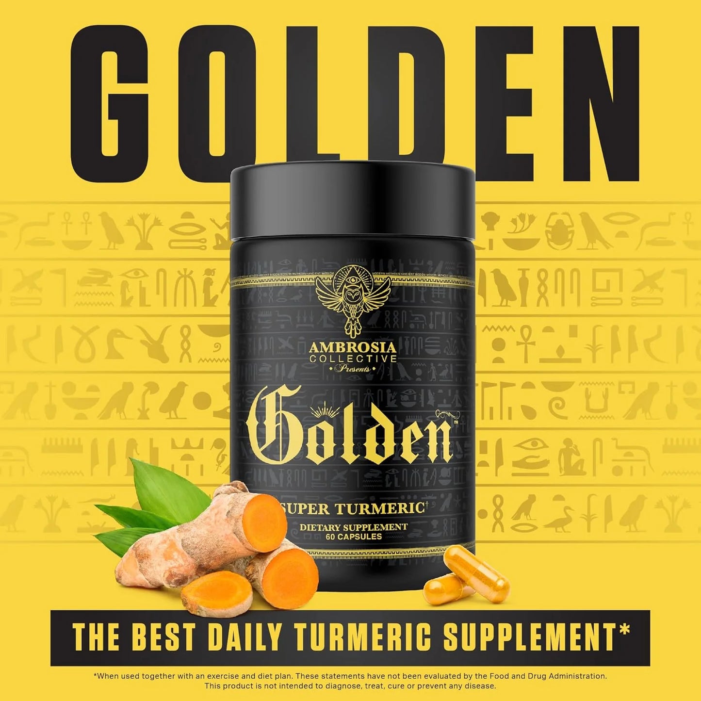 Ambrosia Collective GOLDEN Super Turmeric 60 CAPSULES