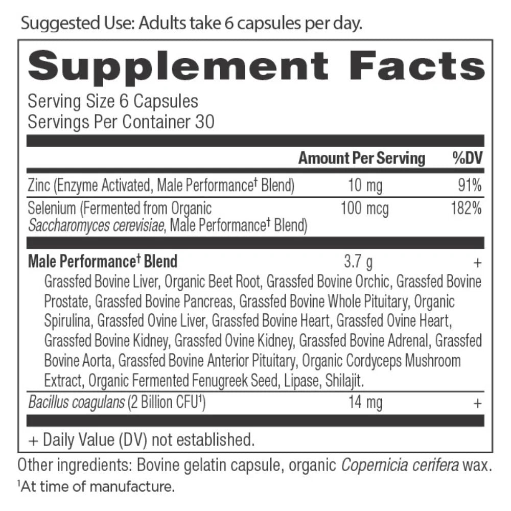 Ancient Nutrition Glandulars MALE PERFORMANCE