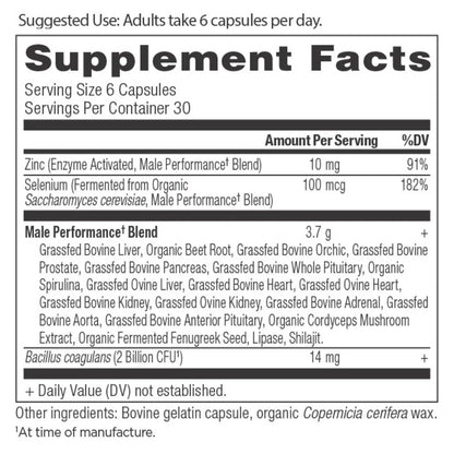 Ancient Nutrition Glandulars MALE PERFORMANCE