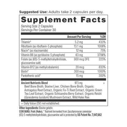 Ancient Nutrition B-COMPLEX - 60 Capsules