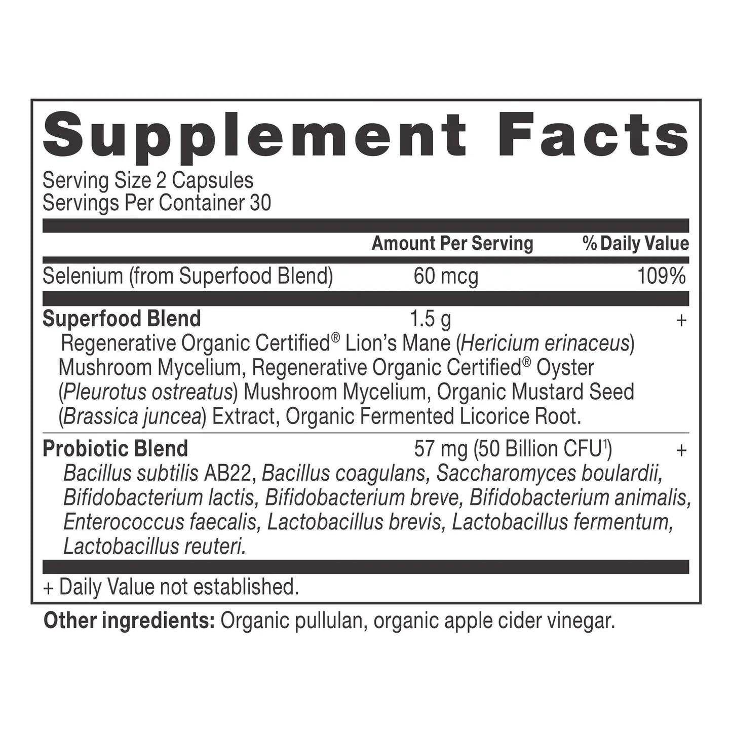 Ancient Nutrition Organic GUT RECOVERY PROBIOTICS 50 Billion CFU - 60 Capsules