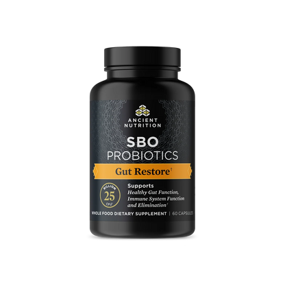 Ancient Nutrition SBO PROBIOTICS Gut Restore 25 Billion CFU - 60 Capsules