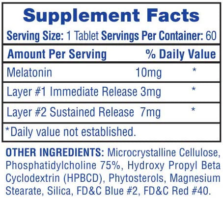 Hi-Tech Pharmaceuticals MELATONIN 10 mg - 60 Servings