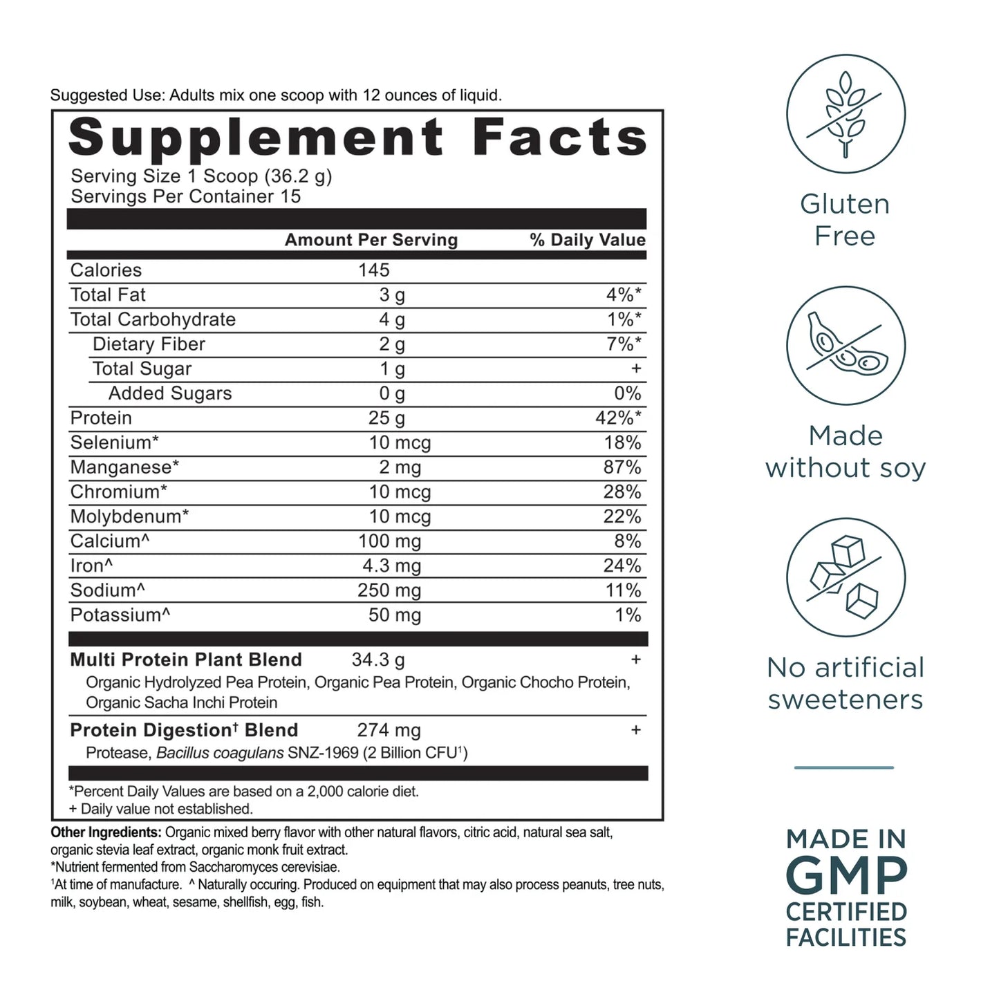 Ancient Nutrition MULTI PROTEIN Plant Based - 12 Serving