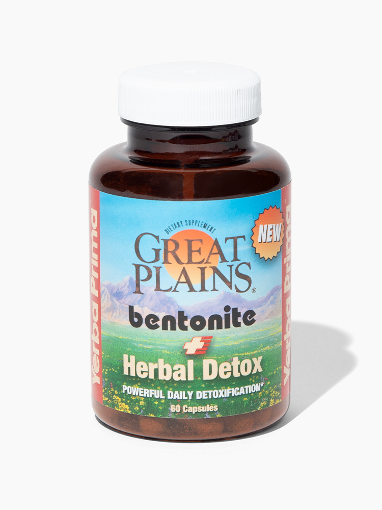Yerba Prima Great Plains Bentonite + Herbal Detox - 60 Capsules