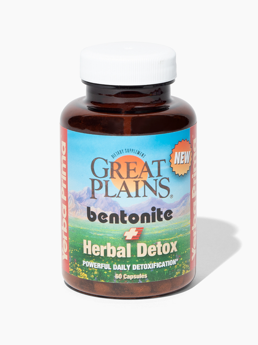 Yerba Prima Great Plains Bentonite + Herbal Detox - 60 Capsules
