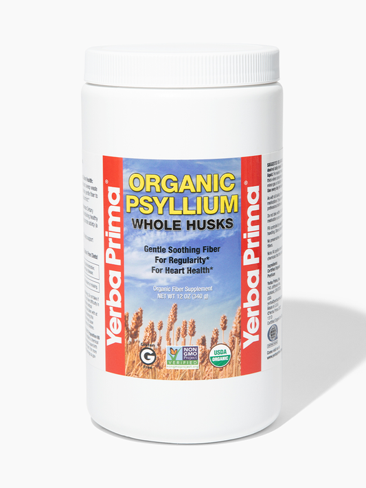 Yerba Prima Organic Psyllium WHOLE HUSKS - 12oz