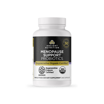 Ancient Nutrition Organic MENOPAUSE SUPPORT PROBIOTICS 50 Billion CFU - 60 Capsules