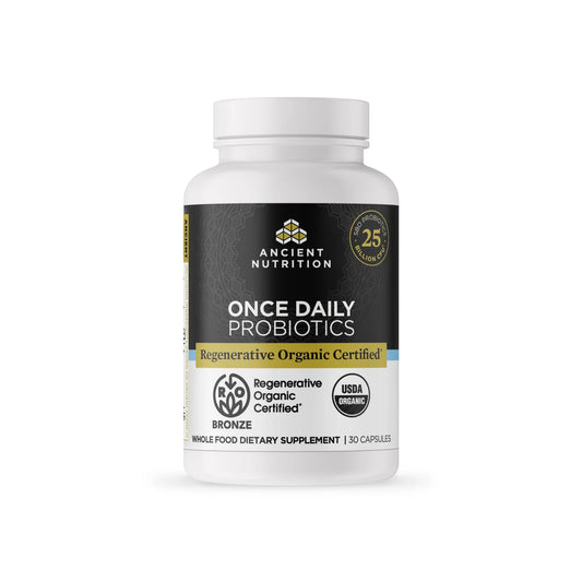 Ancient Nutrition Organic ONCE DAILY PROBIOTICS - 30 Capsules