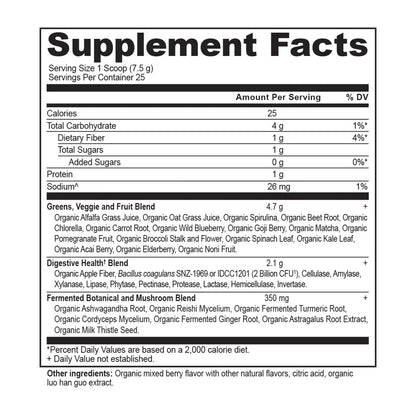 Ancient Nutrition ORGANIC SUPER GREENS - 25 Servings