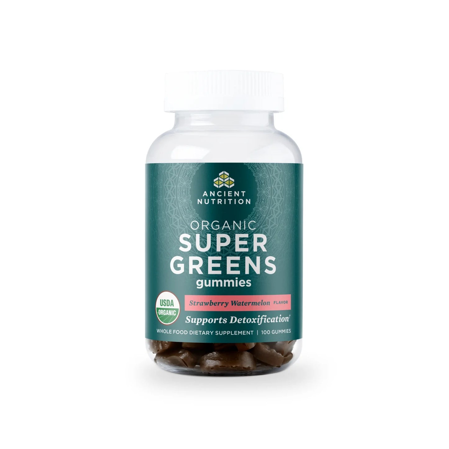 Ancient Nutrition ORGANIC SUPER GREEN GUMMIES - Strawberry Watermelon
