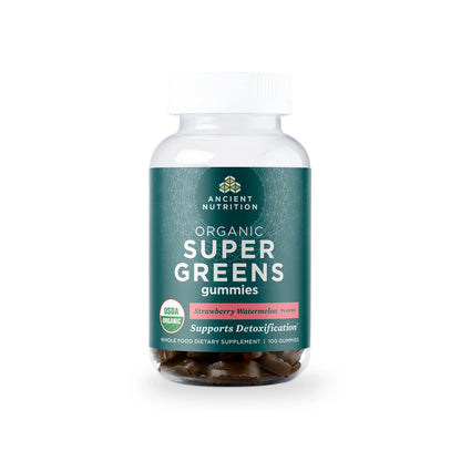 Ancient Nutrition ORGANIC SUPER GREEN GUMMIES - Strawberry Watermelon