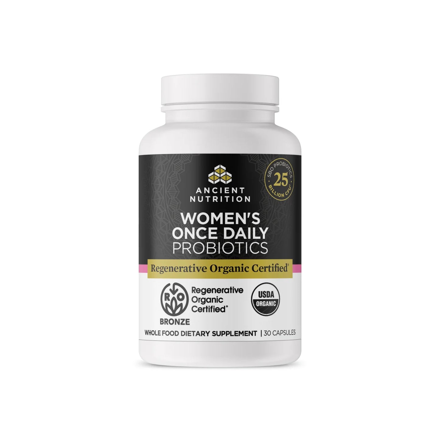 Ancient Nutrition Organic WOMEN'S ONCE DAILY PROBIOTICS - 30 Capsules