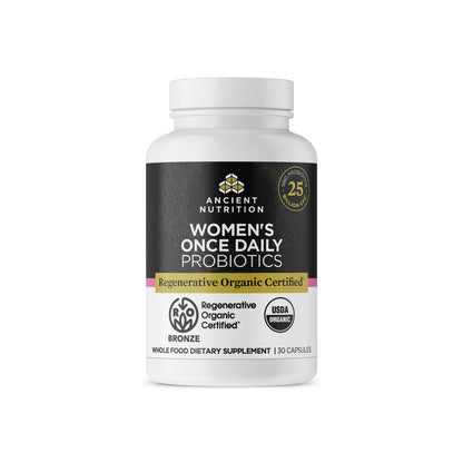 Ancient Nutrition Organic WOMEN'S ONCE DAILY PROBIOTICS - 30 Capsules