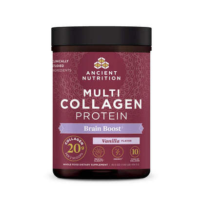 Ancient Nutrition MULTI COLLAGEN PROTEIN BRAIN BOOST - 45 Servings VANILLA