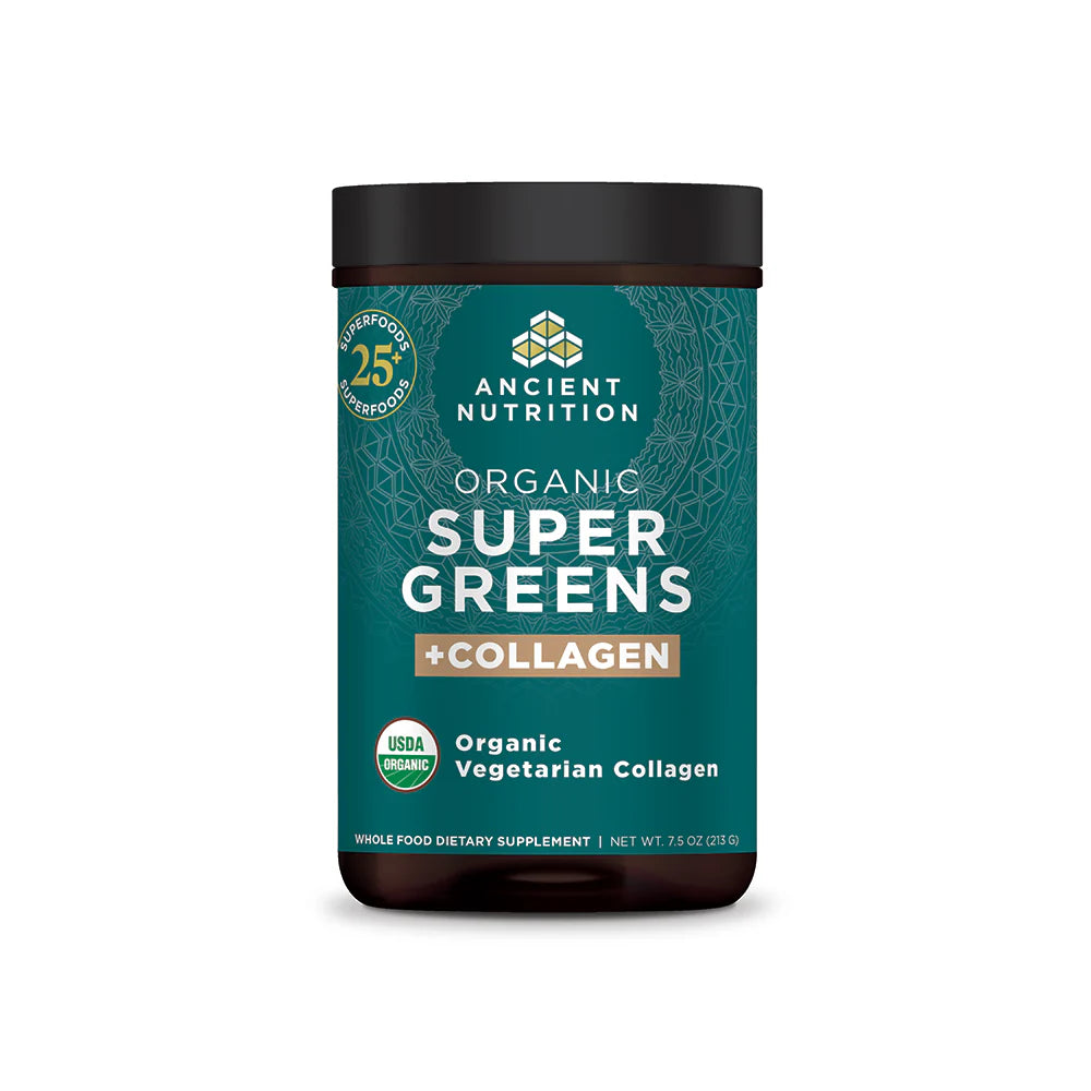 Ancient Nutrition ORGANIC SUPER GREENS +COLLAGEN - 25 Serving