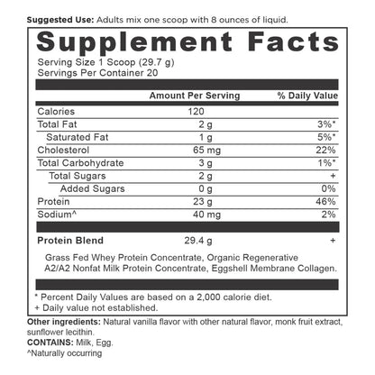 Ancient Nutrition WHEY PROTEIN GRASS-FED 20 Servings