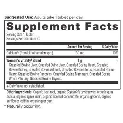 Ancient Nutrition Ancient Glandulars ONCE DAILY WOMENS VITALITY - 30 Tablets