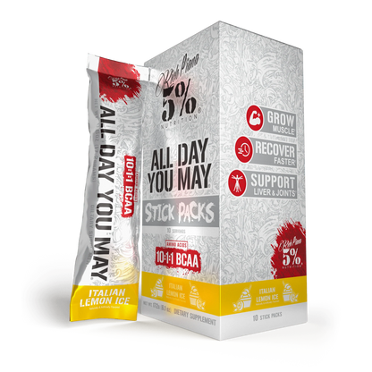5% Nutrition ALL DAY YOU MAY STICK PACKS - 10ct ITALIAN ICE