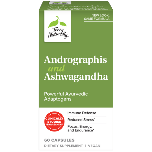 Terry Naturally ANDROGRAPHIS & ASHWAGANDHA - 60 Capsules