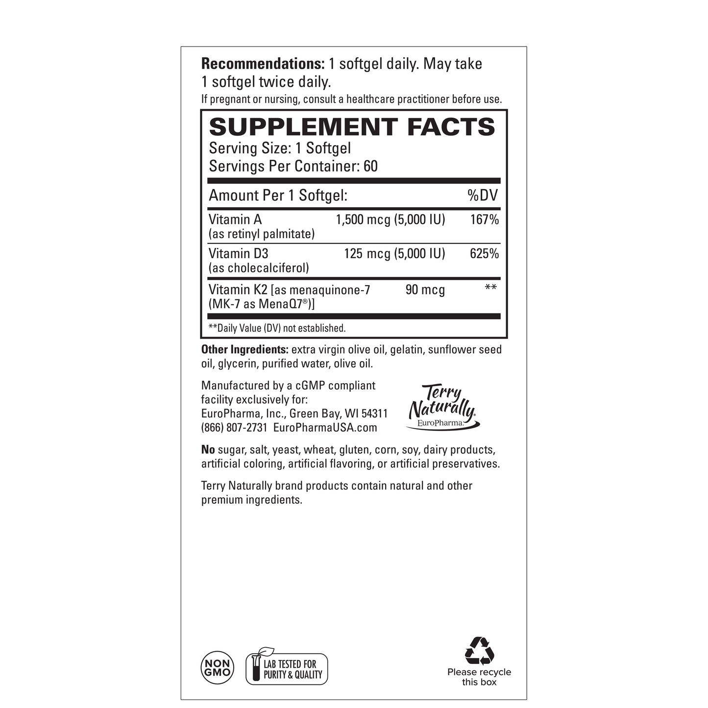 Terry Naturally ARTERY STRONG - 60 Softgels