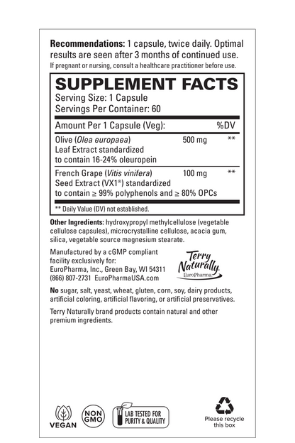 Terry Naturally BLOOD PRESSURE HEALTH - 60 Capsules