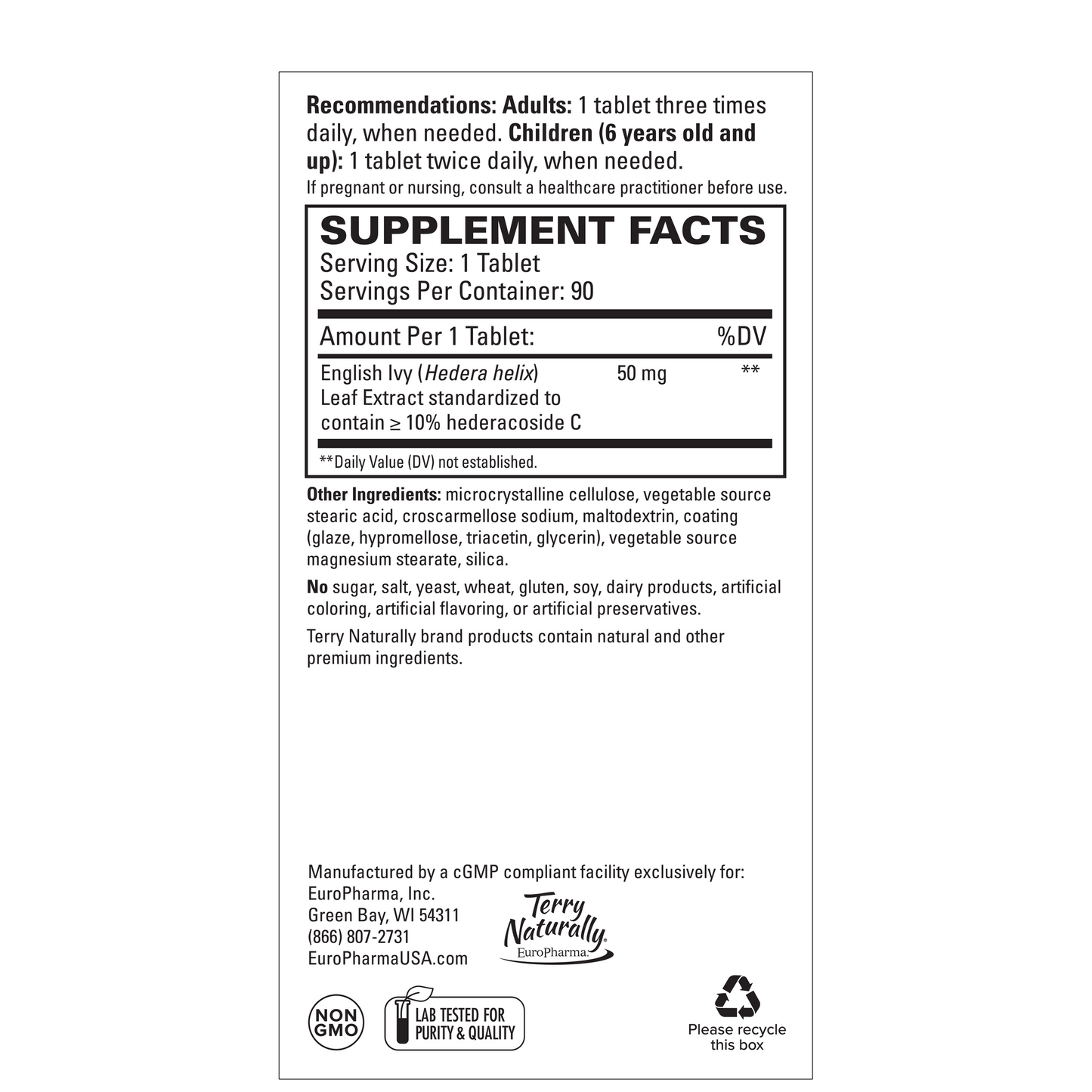 Terry Naturally BRONCHIAL CLEAR 3.4OZ