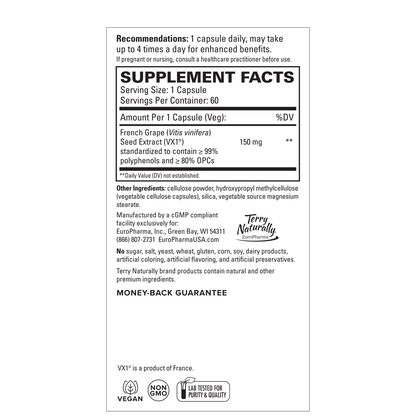 Terry Naturally CLINICAL OPC 150 MG Grape Seed - 60 Capsules