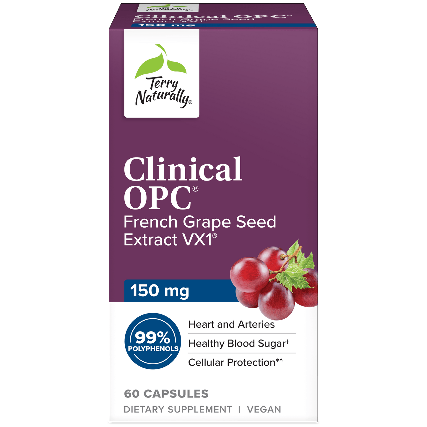 Terry Naturally CLINICAL OPC 150 MG Grape Seed - 60 Capsules
