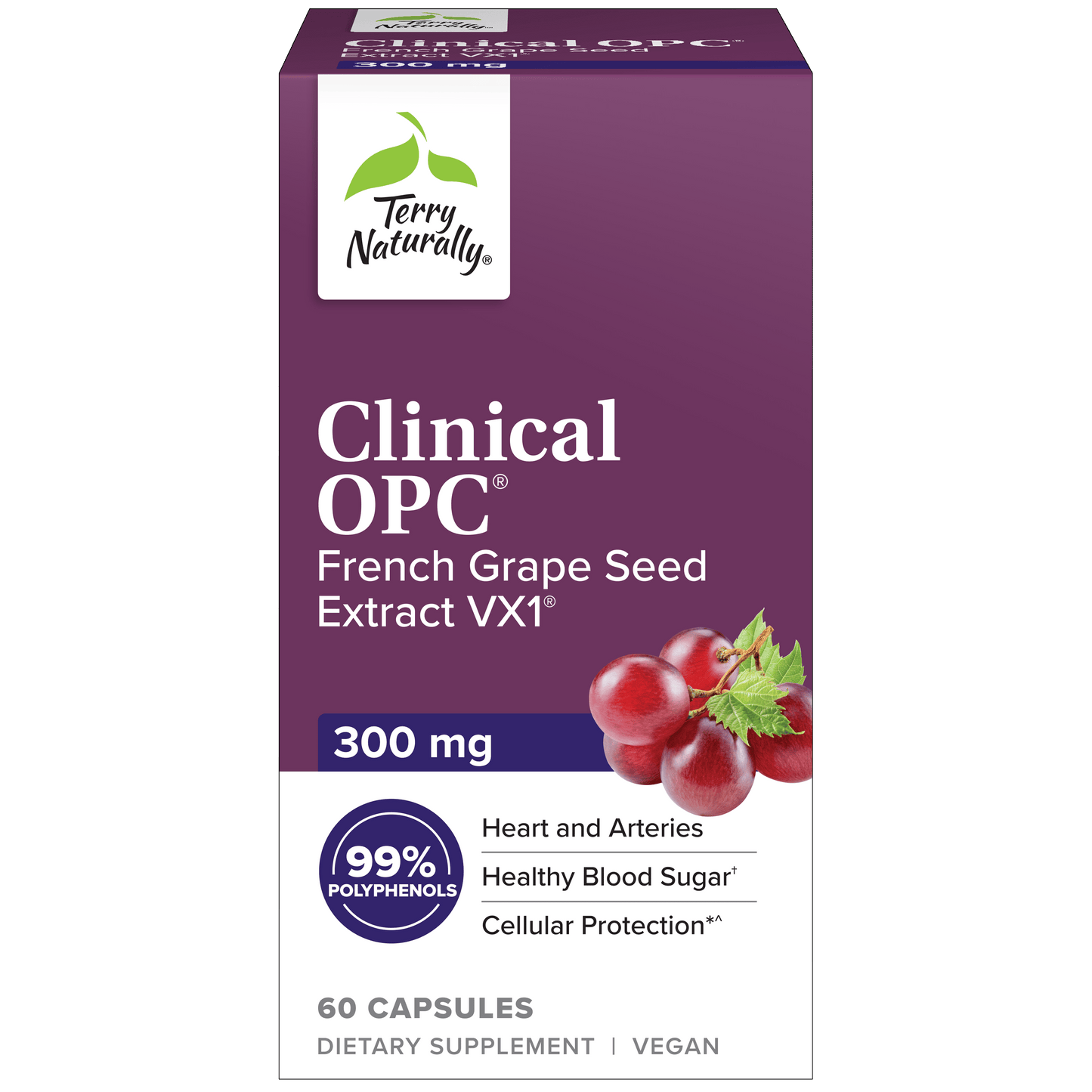 Terry Naturally CLINICAL OPC 300 MG Grape Seed - 60 Capsules