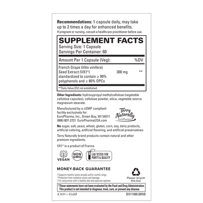 Terry Naturally CLINICAL OPC 300 MG Grape Seed - 60 Capsules