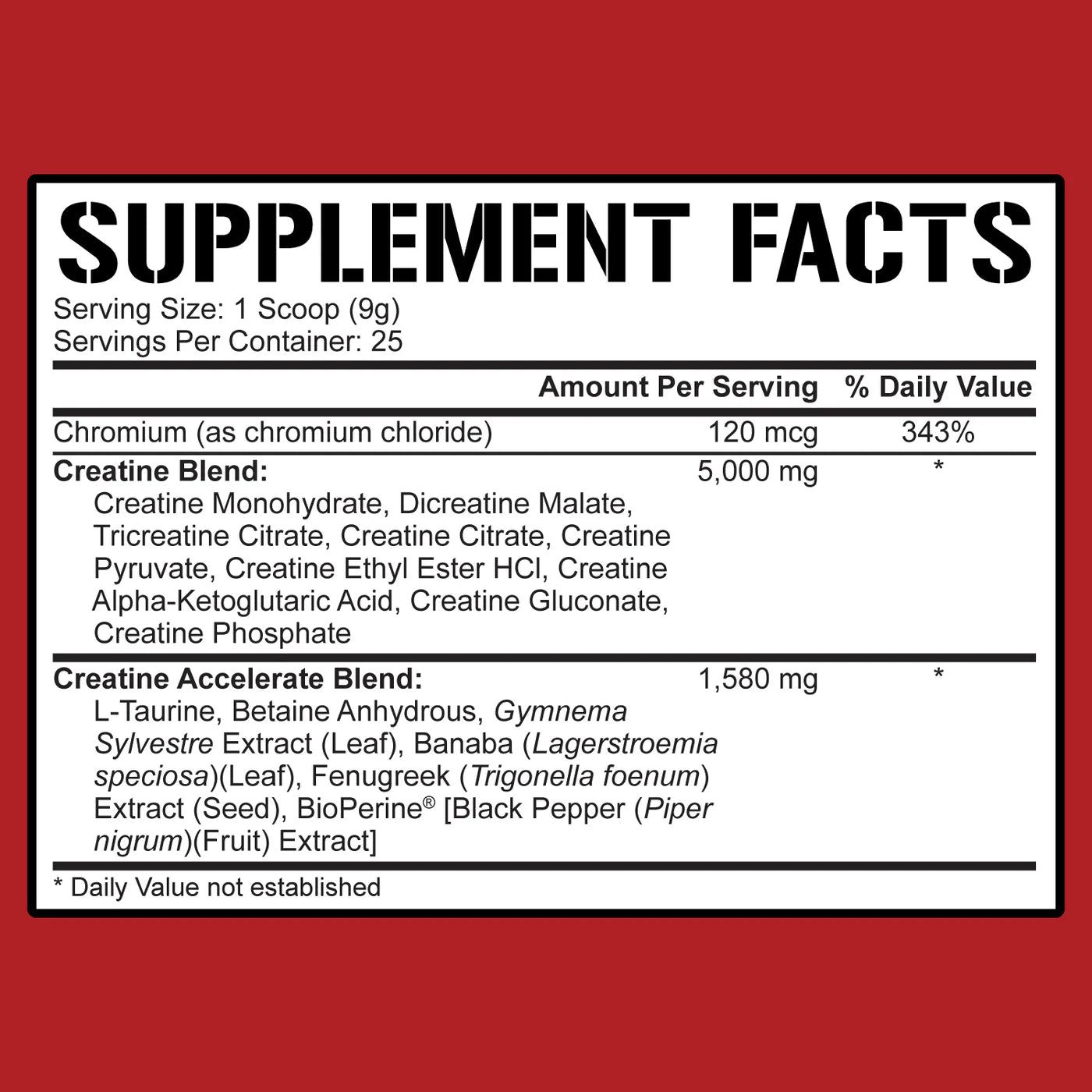 5% Nutrition CREA-TEN - 30 Servings