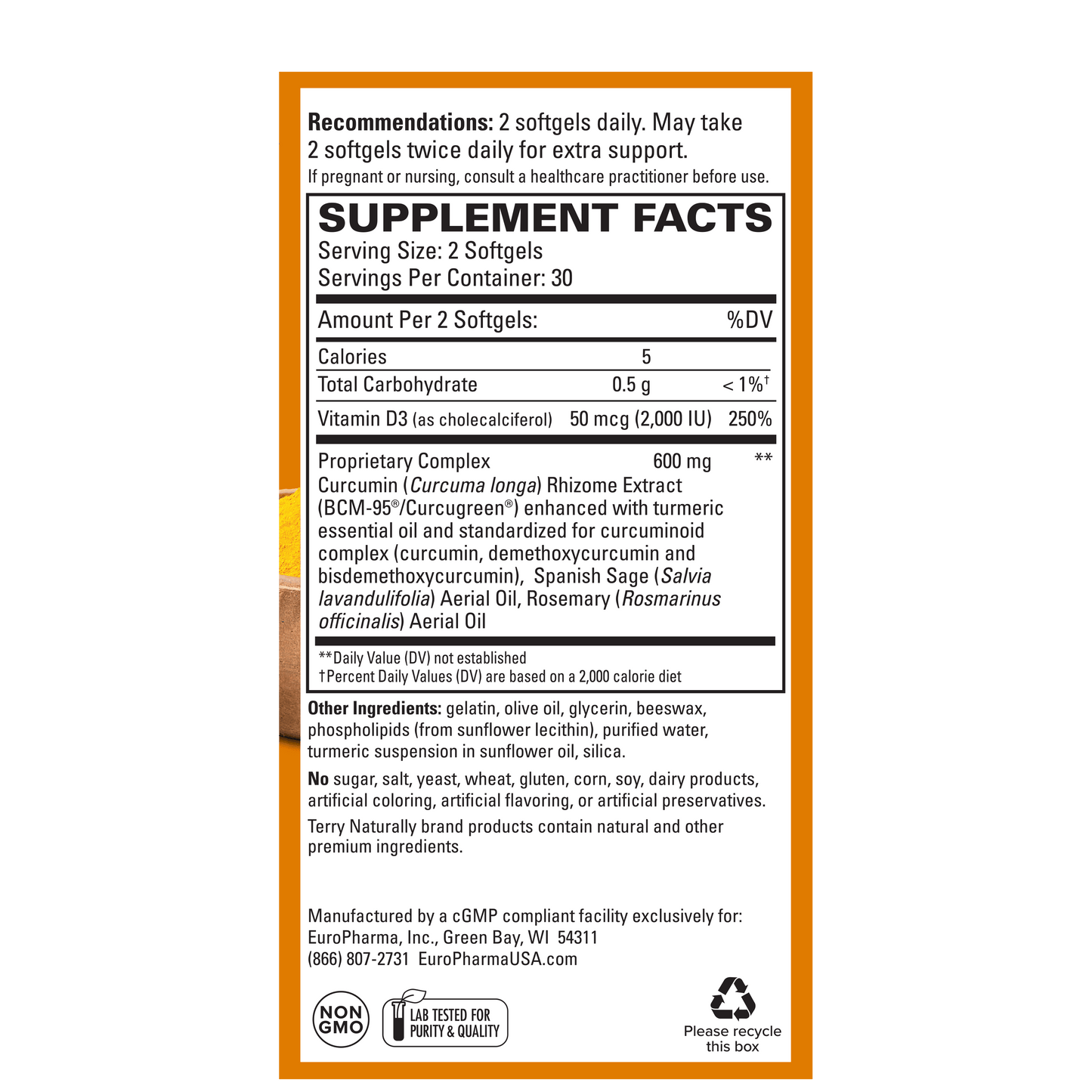 Terry Naturally CURAMED BRAIN - 60 Softgels