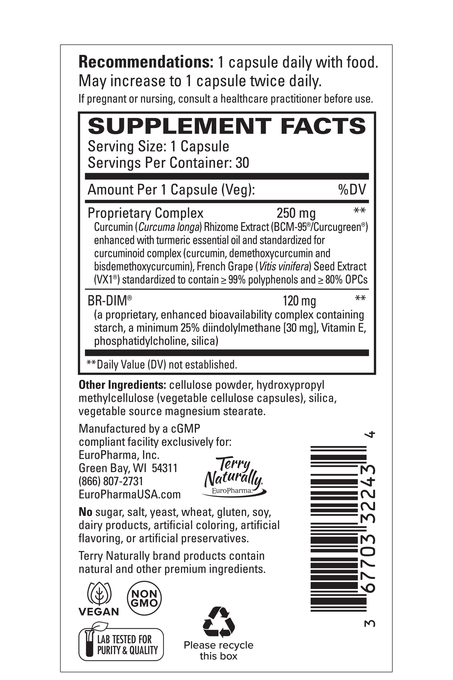 Terry Naturally DIM COMPLEX - 30 Capsules