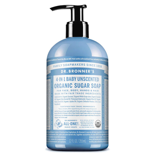 Dr. Bronner's ORGANIC SUGAR Hand Soap w/ Pump - 12oz