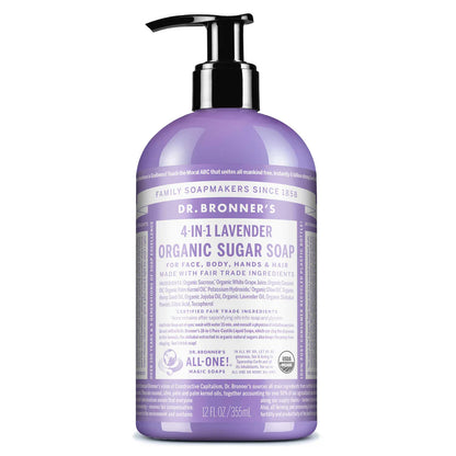 Dr. Bronner's ORGANIC SUGAR Hand Soap w/ Pump - 12oz