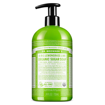 Dr. Bronner's ORGANIC SUGAR Hand Soap w/ Pump - 12oz