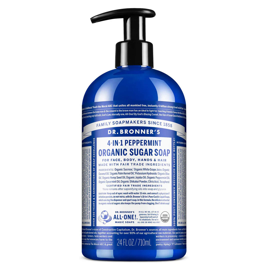 Dr. Bronner's ORGANIC SUGAR Hand Soap w/ Pump - 12oz