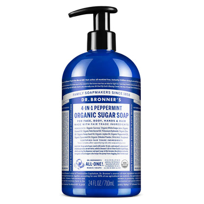 Dr. Bronner's ORGANIC SUGAR Hand Soap w/ Pump - 12oz